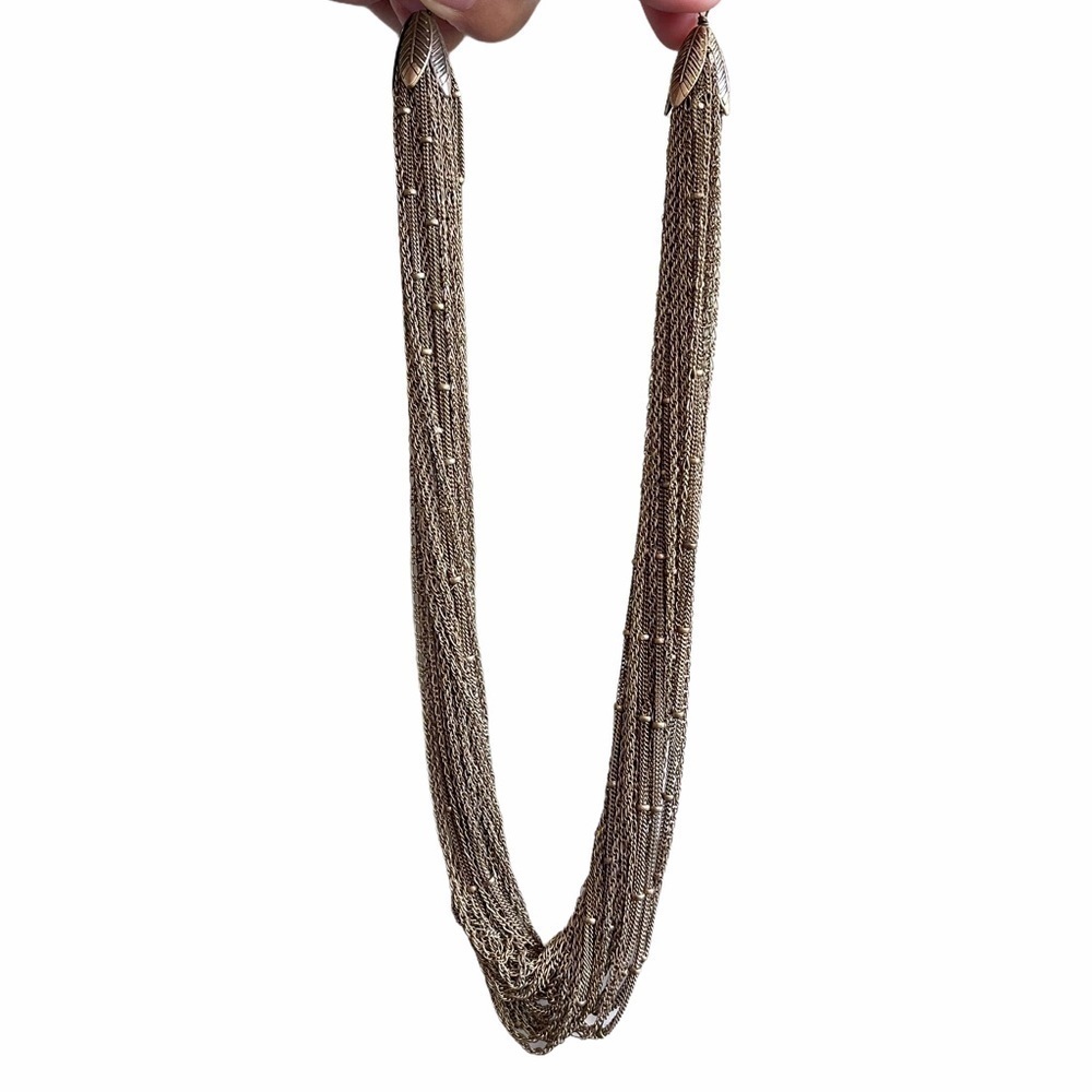 Coldwater Creek Bronze Multi Layered Necklace